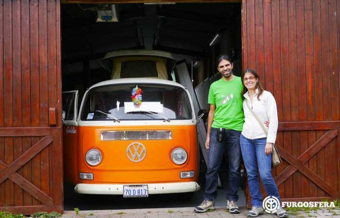 La familia de Camper Van de Ruta