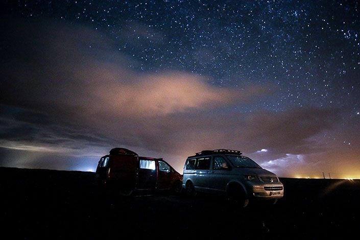 Noche bajo las estrellas en Marruecos
